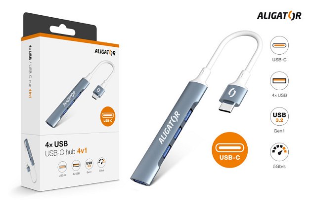 Aligator Hub USB-C / 4x USB Aligator Hub USB-C / 4x USB