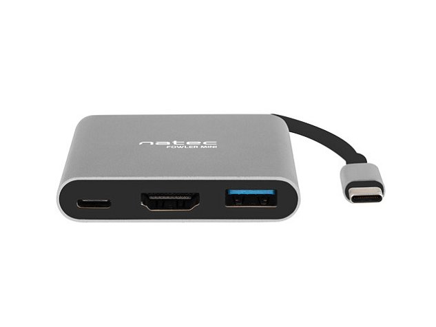 Natec multifunkční adaptér Fowler MINI USB-C PD, USB 3.0, HDMI 4K Natec multifunkční adaptér Fowler MINI USB-C PD, USB 3.0, HDMI 4K