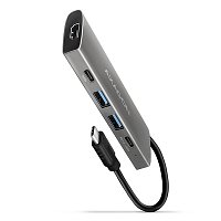 AXAGON HMC-5G2, USB 3.2 Gen 2 10 Gb/s hub, porty 2x USB-A, 2x USB-C, HDMI, PD 60W, kabel USB-C 13cm AXAGON HMC-5G2, USB 3.2 Gen 2 10 Gb/s hub, porty 2x USB-A, 2x USB-C, HDMI, PD 60W, kabel USB-C 13cm