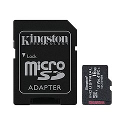 16GB microSDHC Kingston Industrial C10 A1 pSLC s adaptérem 16GB microSDHC Kingston Industrial C10 A1 pSLC s adaptérem
