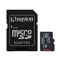 64GB microSDHC Kingston Industrial C10 A1 pSLC s adaptérem 64GB microSDHC Kingston Industrial C10 A1 pSLC s adaptérem