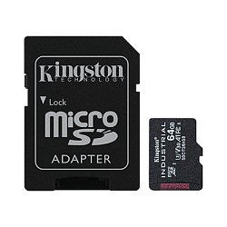 64GB microSDHC Kingston Industrial C10 A1 pSLC s adaptérem 64GB microSDHC Kingston Industrial C10 A1 pSLC s adaptérem
