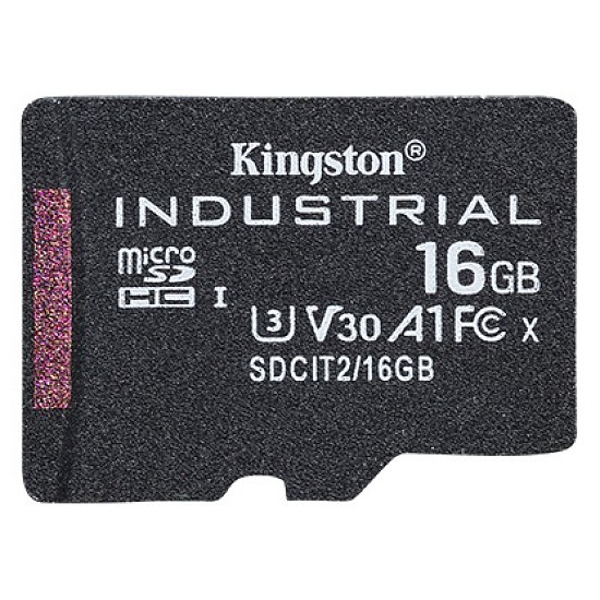 16GB microSDHC Kingston Industrial C10 A1 pSLC bez adaptéru 16GB microSDHC Kingston Industrial C10 A1 pSLC bez adaptéru