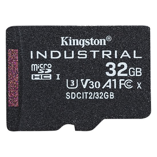 32GB microSDHC Kingston Industrial C10 A1 pSLC bez adaptéru 32GB microSDHC Kingston Industrial C10 A1 pSLC bez adaptéru