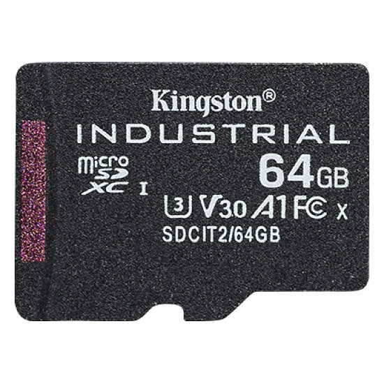 64GB microSDHC Kingston Industrial C10 A1 pSLC bez adaptéru 64GB microSDHC Kingston Industrial C10 A1 pSLC bez adaptéru