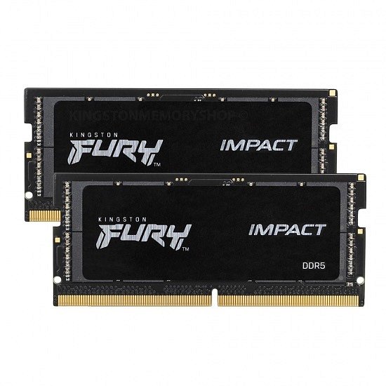 Kingston FURY Impact/SO-DIMM DDR5/32GB/6400MHz/CL38/2x16GB/Black Kingston FURY Impact/SO-DIMM DDR5/32GB/6400MHz/CL38/2x16GB/Black