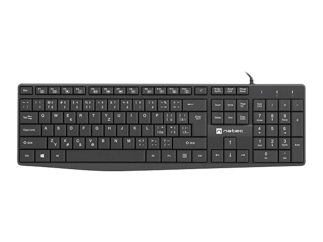 Klávesnice Natec Nautilus 2, CZ/SK layout, slim, černá, 1,8 m kabel Klávesnice Natec Nautilus 2, CZ/SK layout, slim, černá, 1,8 m kabel