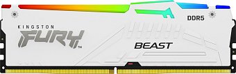 Kingston FURY Beast/DDR5/64GB/5200MHz/CL40/4x16GB/RGB/White Kingston FURY Beast/DDR5/64GB/5200MHz/CL40/4x16GB/RGB/White