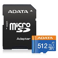 Adata/micro SDXC/512GB/UHS-I U1 / Class 10/+ Adaptér Adata/micro SDXC/512GB/UHS-I U1 / Class 10/+ Adaptér