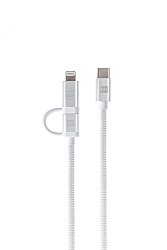 Dual Cable USB-C C/L Mfi 200cm white Dual Cable USB-C C/L Mfi 200cm white