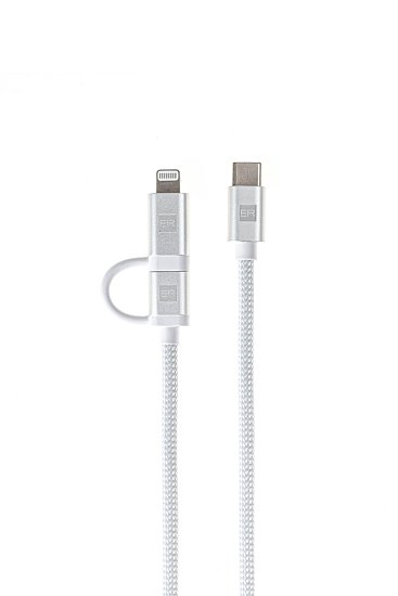 Dual Cable USB-C C/L Mfi 200cm white Dual Cable USB-C C/L Mfi 200cm white