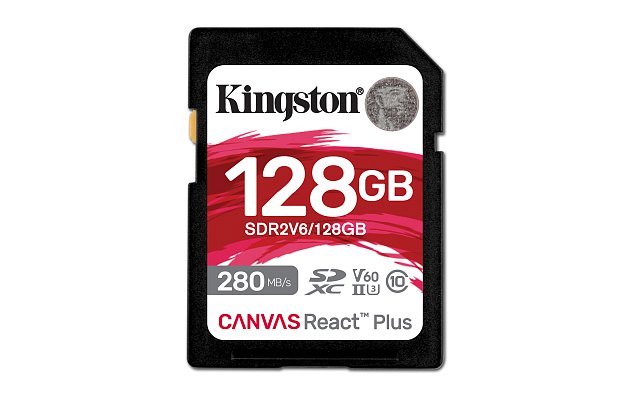 Kingston Canvas React Plus/SDHC/128GB/UHS-II U3 / Class 10 Kingston Canvas React Plus/SDHC/128GB/UHS-II U3 / Class 10