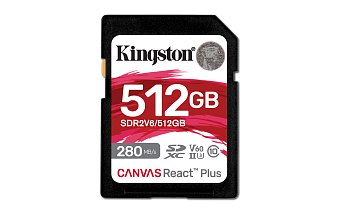 Kingston Canvas React Plus/SDHC/512GB/UHS-II U3 / Class 10 Kingston Canvas React Plus/SDHC/512GB/UHS-II U3 / Class 10