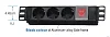 10" napájecí panel OC 3x230V-2m PPO Black