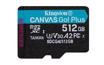Kingston Canvas Go Plus A2/Micro SDXC/512GB/UHS-I U3 / Class 10 Kingston Canvas Go Plus A2/Micro SDXC/512GB/UHS-I U3 / Class 10
