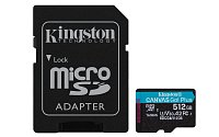 Kingston Canvas Go Plus A2/Micro SDXC/512GB/UHS-I U3 / Class 10/+ Adaptér Kingston Canvas Go Plus A2/Micro SDXC/512GB/UHS-I U3 / Class 10/+ Adaptér