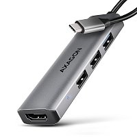 AXAGON HMC-H3A, USB 5Gbps hub, 3x USB-A, HDMI 4k/30Hz, kabel USB-C 15cm AXAGON HMC-H3A, USB 5Gbps hub, 3x USB-A, HDMI 4k/30Hz, kabel USB-C 15cm