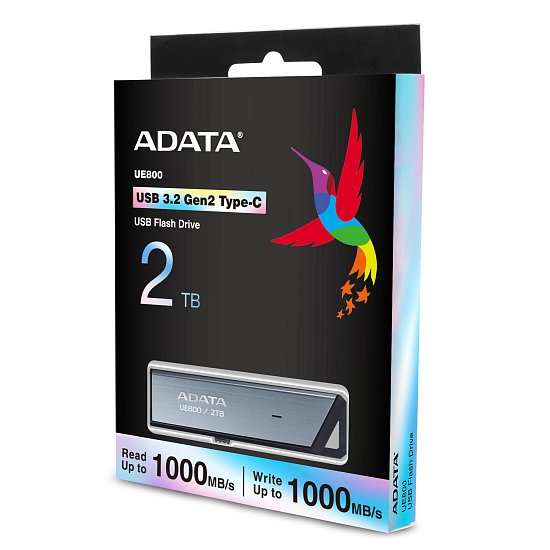 2TB ADATA UE800 USB 3.2 gen 2 kovová 2TB ADATA UE800 USB 3.2 gen 2 kovová