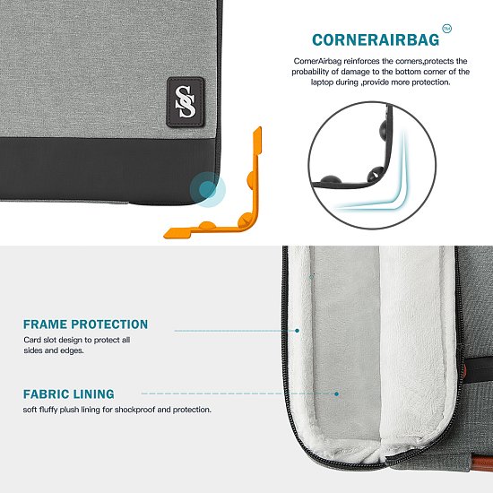 Taška na notebook Seine Scene Dijon Sleeve 13,6“ - šedá Taška na notebook Seine Scene Dijon Sleeve 13,6“ - šedá