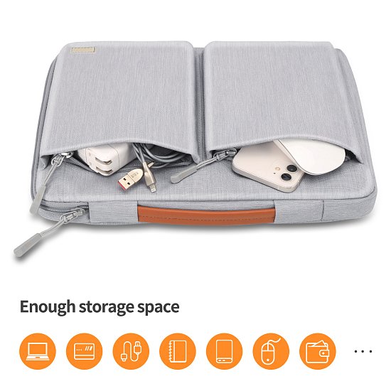 Taška na notebook Seine Scene Orleans sleeve 14'' - šedá Taška na notebook Seine Scene Orleans sleeve 14'' - šedá