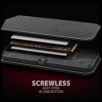 AXAGON EEM2-GAM, USB-C 10Gbps - NVMe & SATA SSD GAME M.2 box, bezšroubkový AXAGON EEM2-GAM, USB-C 10Gbps - NVMe & SATA SSD GAME M.2 box, bezšroubkový