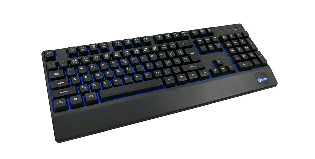 Klávesnice C-TECH KB-104BK, USB, 3 barvy podsvícení, černá, CZ/SK