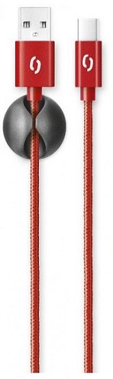 ALIGATOR PREMIUM Datový kabel 2A, USB-C červená