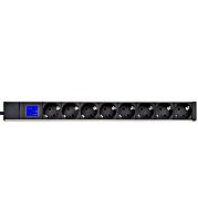 PDU IT METER, integr.merení, 8x Schuko,Al ,19