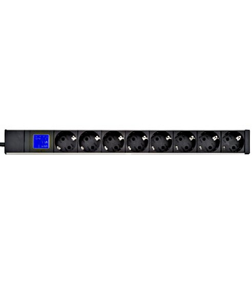 PDU IT METER, integr.merení, 8x Schuko,Al ,19