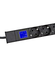 PDU IT METER, integr.merení, 8x Schuko,Al ,19