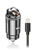 Aligator mini nabíječka do auta Power Delivery 30W,USB-C + USB-A, USB-C kabel pro iPhone/iPad