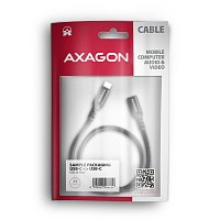 AXAGON BUCM32-CF10AB prodlužovací kabel USB-C (M) <-> USB-C (F), 1m, USB 20Gbps, PD 240W, ALU, oplet AXAGON BUCM32-CF10AB prodlužovací kabel USB-C (M) <-> USB-C (F), 1m, USB 20Gbps, PD 240W, ALU, oplet