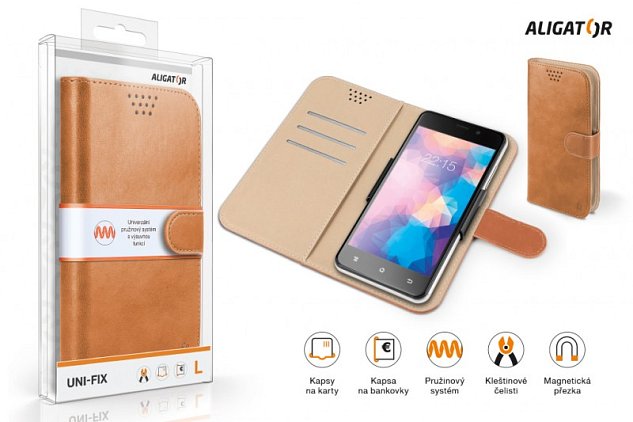 ALIGATOR Pouzdro UNI-FIX, vel.XL(160*82) hnědá