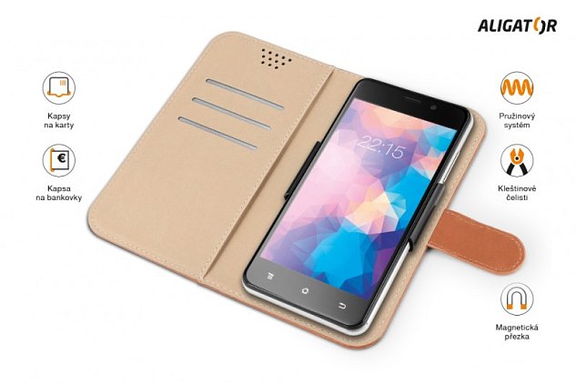 ALIGATOR Pouzdro UNI-FIX, vel.XL(160*82) hnědá