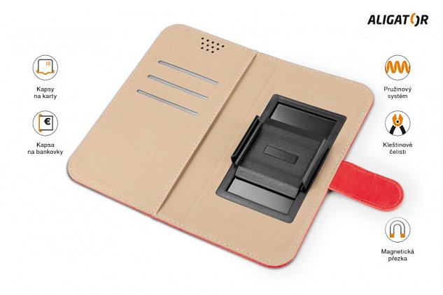 ALIGATOR Pouzdro UNI-FIX, vel.XL(160*82) červená