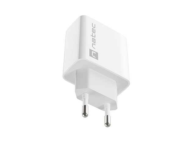 Universální nabíječka Natec RIBERA 20W 1X USB-A + 1X USB-C, bílá Universální nabíječka Natec RIBERA 20W 1X USB-A + 1X USB-C, bílá