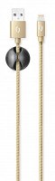 ALIGATOR PREMIUM 2A kabel, Lightning 2m, zlatý