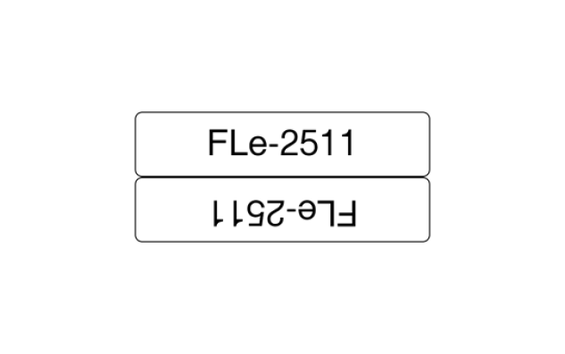 FLe-2511, předřezané štítky - černá na bílé, šířka 21 mm