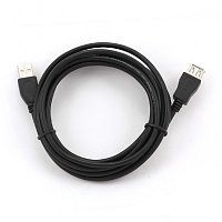 Kabel USB A-A 3m 2.0 prodlužovací HQ Black
