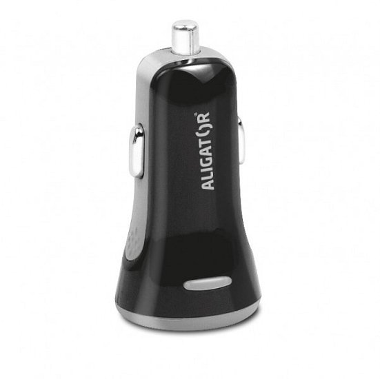 ALIGATOR 3.4A, 2xUSB, smart IC, černá, USB kabel pro iPhone/iPad ALIGATOR 3.4A, 2xUSB, smart IC, černá, USB kabel pro iPhone/iPad