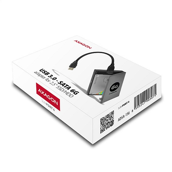 AXAGON ADSA-1S6, USB3.0 - SATA 6G UASP HDD/SSD adaptér vč. 2.5