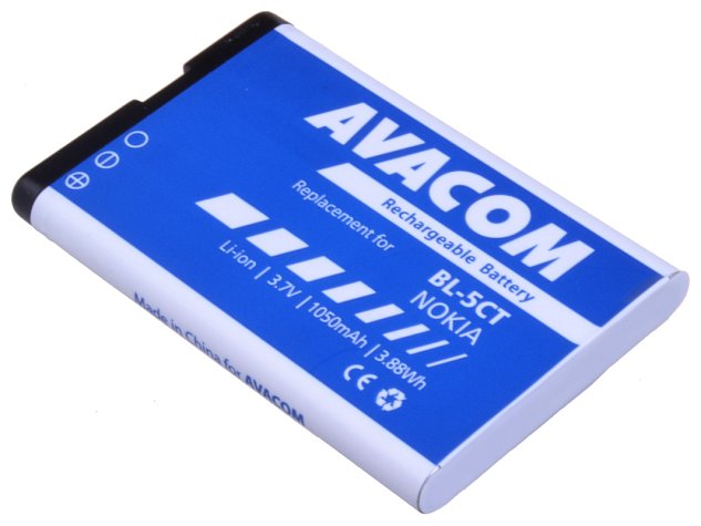 Baterie AVACOM GSNO-BL5CT-S1050A do mobilu Nokia 6303, 6730, C5, Li-Ion 3,7V 1050mAh