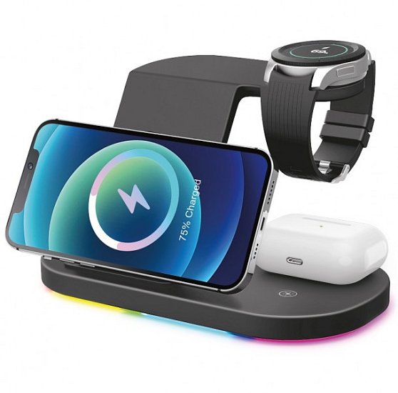 Aligator Stanice Smart Station S s bezdrátovým nabíjením 3v1, 15W Aligator Stanice Smart Station S s bezdrátovým nabíjením 3v1, 15W