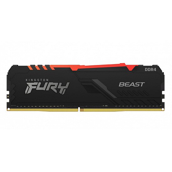 64GB DDR4-3200MHz CL16 FURY Beast RGB, 4x16GB 64GB DDR4-3200MHz CL16 FURY Beast RGB, 4x16GB