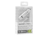 AVACOM CarMAX 2 nabíječka do auta 2x Qualcomm Quick Charge 2.0, bílá barva (micro USB kabel)
