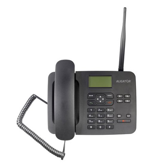 ALIGATOR T100 Stolní telefon na simkartu Black