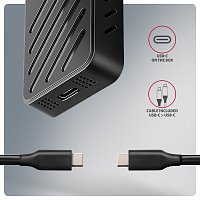 AXAGON EEM2-20G, USB-C 20Gbps - M.2 NVMe SSD kovový ARMORED box AXAGON EEM2-20G, USB-C 20Gbps - M.2 NVMe SSD kovový ARMORED box