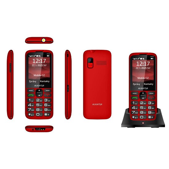 ALIGATOR A930 GPS Senior červený +st.nab. ALIGATOR A930 GPS Senior červený +st.nab.