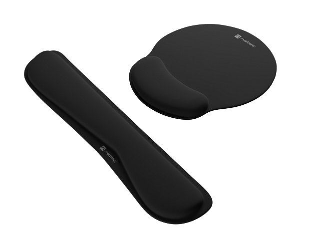 Ergonomický set podložek pod zápěstí Natec CHIPMUNK 2v1, černá Ergonomický set podložek pod zápěstí Natec CHIPMUNK 2v1, černá