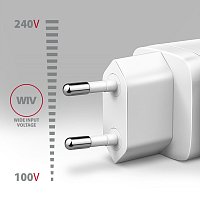 AXAGON ACU-PD20W, nabíječka do sítě 20W, 1x port USB-C, PD3.0/PPS/QC4+/AFC/Apple, bílá AXAGON ACU-PD20W, nabíječka do sítě 20W, 1x port USB-C, PD3.0/PPS/QC4+/AFC/Apple, bílá